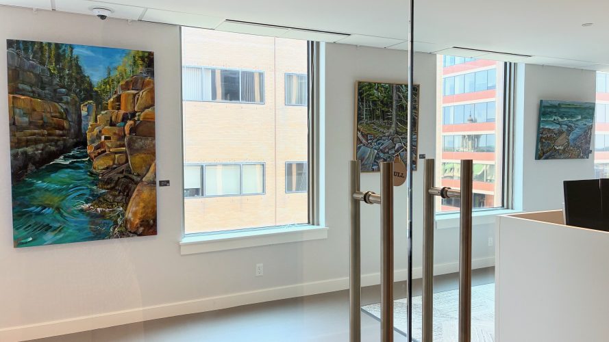 Entry to Offices of Fischer Phillips art show